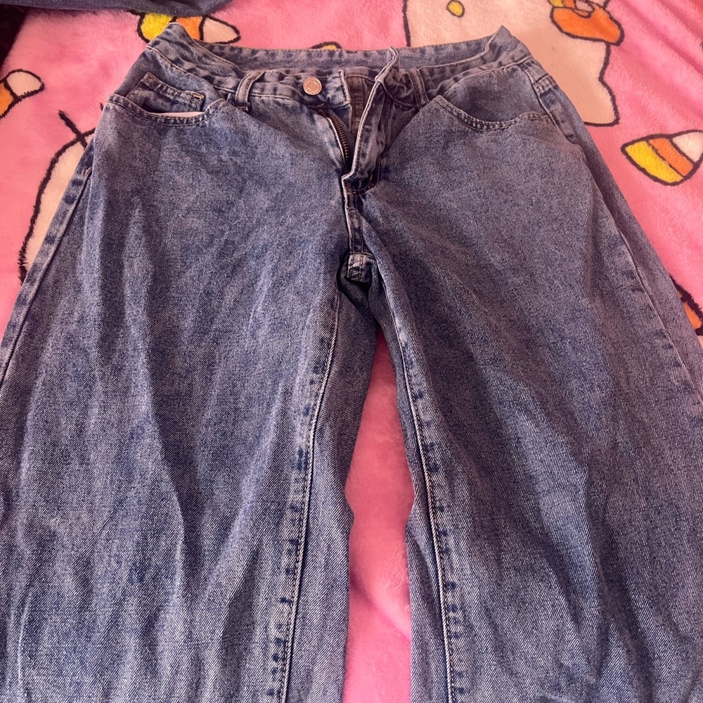 SHEIN High Rise Blue Jeans